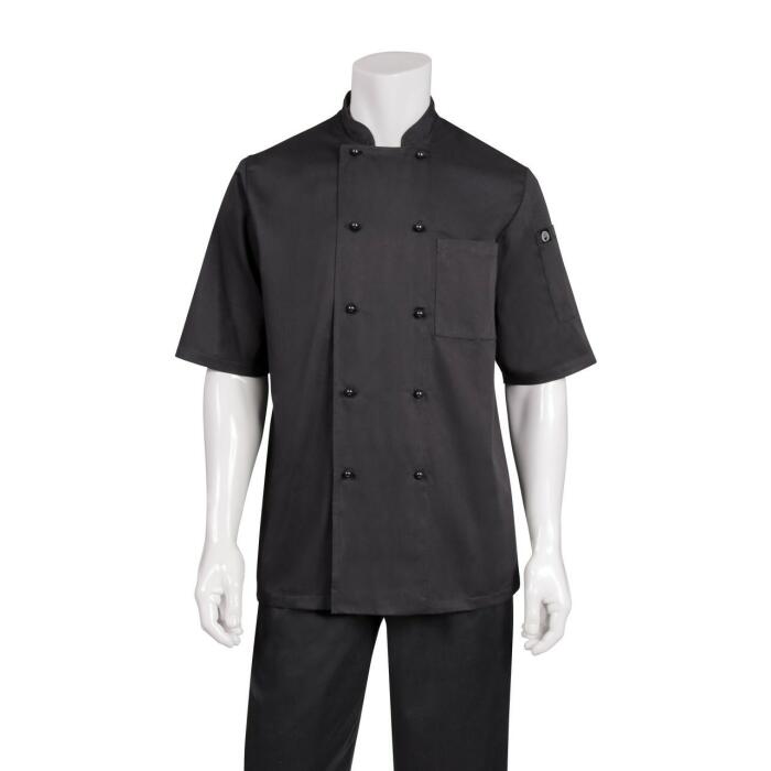 Canberra Black  S/S Basic Chefs Jacket