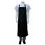 Long PVC Bib Apron - Black