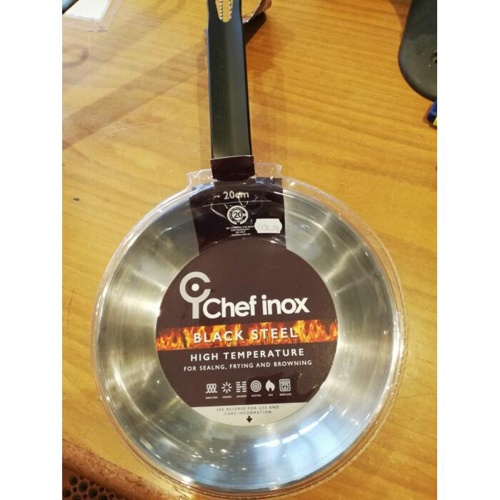 Frypan Chef Inox Black Steel 200mm