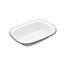 Enamel Oblong Pie Dish White/Black 28x16cm